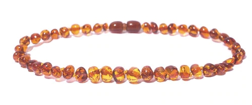Charlie Banana Amber Necklace 11" Boroque - Polish Cognac P -- 1 Necklace