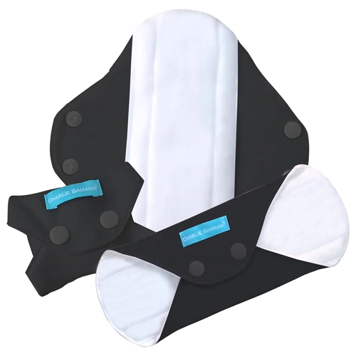Absorventes Íntimos Charlie Banana Regular - Preto - 3 Unidades Ecológicas
