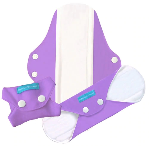 Absorventes Femininos Charlie Banana Super - Lavanda - 3 Unidades