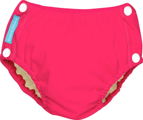 Fralda de Piscina Reutilizável Charlie Banana Easy Snaps Tamanho G - Rosa Fluorescente - 1 Unidade