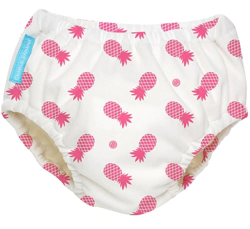 Fralda de Piscina Reutilizável Charlie Banana Tamanho M - Estampa Hot Pineapple - 1 Peça