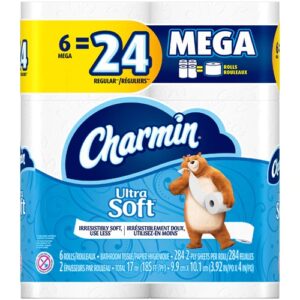 Comprar charmin ultra soft mega roll toilet paper -- 6 rolls preço no brasil bathroom products moist wipes natural home suplementos em oferta suplemento importado loja 69 online promoção -