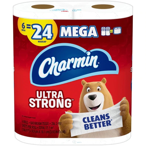 Papel Higiênico Charmin Ultra Strong Mega Rolls - 6 Rolos - 100% Algodão