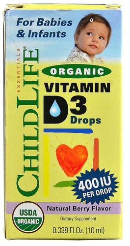Childlife Essentials Vitamina D3 Orgânica Gotas Sabor Berry 400 IU - 11ml