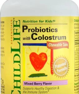 Childlife Probiotics Plus Colostrum Mixed Berry -- 90 Chewable Tablets