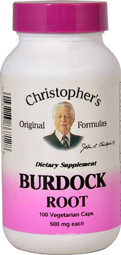 Raiz de Bardana Christopher's 550mg - 100 Cápsulas Vegetarianas