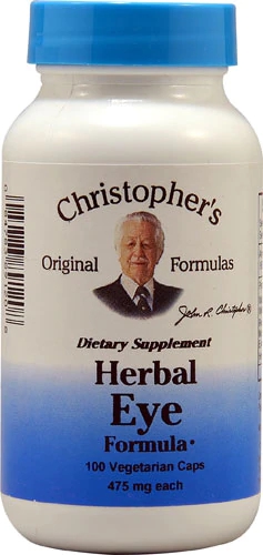 Christopher's Herbal Eye Formula 475mg - 100 Cápsulas Vegetarianas