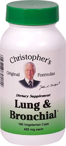 Christopher's Lung & Bronchial -- 425 mg - 100 Vegetarian Capsules