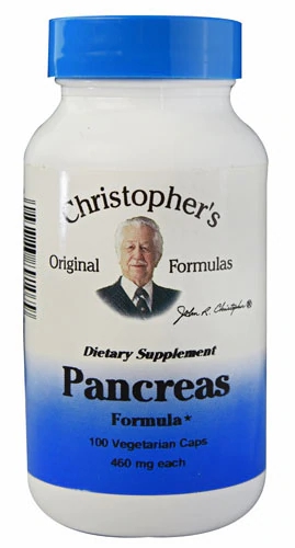 Christopher's Pancreas Formula 460mg - 100 Cápsulas Vegetarianas