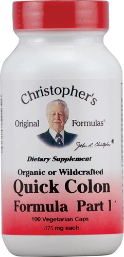 Christopher's Quick Colon 475mg - 100 Cápsulas Vegetarianas