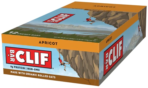 Clif Bar Barras de Energia Sabor Damasco - Caixa com 12 Unidades