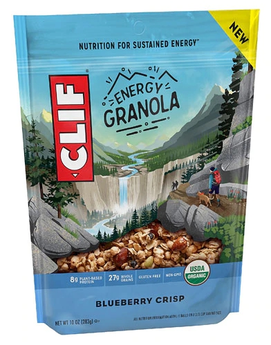 Granola Clif Organic Energy Blueberry Crisp Sem Glúten 283g - Energia Natural e Sabor Fruity Crisp