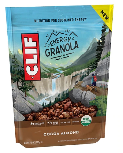 Clif Organic Energy Granola Sem Glúten Cacau e Amêndoa - 283g