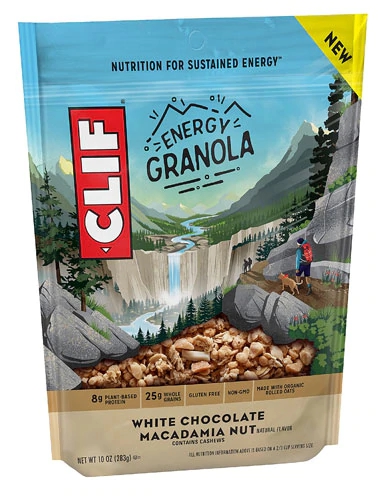 Clif Organic Energy Granola Sem Glúten Chocolate Branco e Macadâmia - 283g