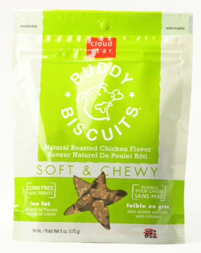 Petiscos de Frango Assado Cloud Star Soft and Chewy Buddy Biscuits - 170g