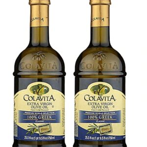 Azeite de Oliva Extra Virgem Grego Colavita 100% Puro - Pack com 2 Garrafas de 750ml (1.5L Total)