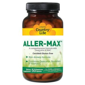 Country Life Aller-Max™ 50 Cápsulas Vegetarianas - Alívio Natural para Alergias