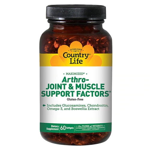 Country Life Arthro-Joint and Muscle Support Factors™ 60 Softgels: Saúde Articular e Muscular