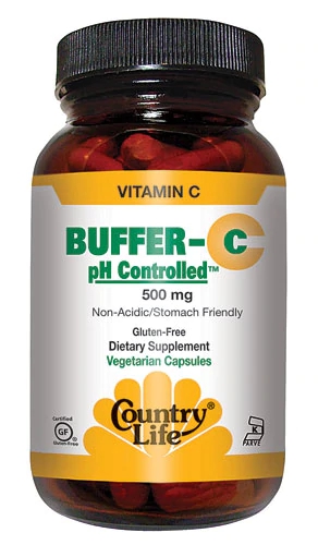 Country Life Buffer-C pH Controlado 500mg - 60 Cápsulas Vegetarianas