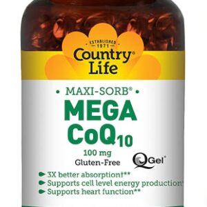 Comprar country life coq-10 mega q-gel® -- 100 mg - 30 softgels preço no brasil coq10 suporte ao coração tópicos de saúde suplemento importado loja 165 online promoção -