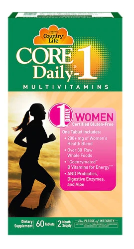 Country Life Core Daily™ 1 para Mulheres - 60 Comprimidos: Vitalidade e Bem-Estar Completo
