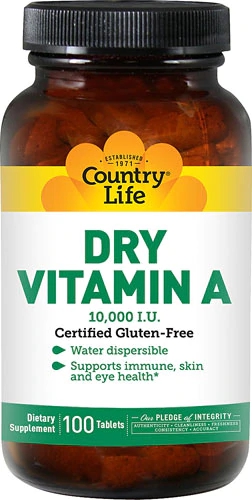 Country Life Vitamina A 3000 mcg - 100 Comprimidos