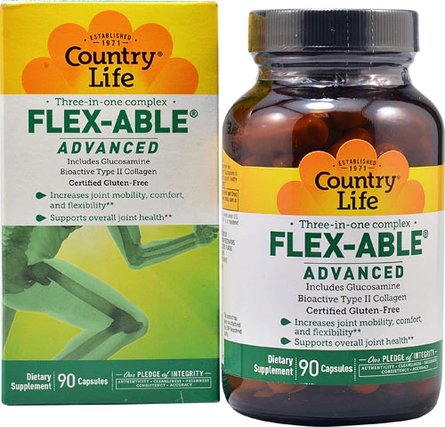 Country Life FLEX-Able™ Advanced - Suplemento para Articulações - 90 Cápsulas