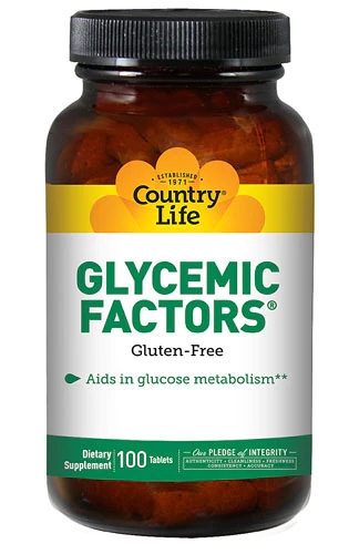 Country Life Glycemic Factors 100 Comprimidos - Controle Glicêmico e Bem-Estar