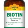 Comprar country life high potency biotin -- 1000 mcg - 100 tablets preço no brasil letter vitamins suplementos em oferta vitamin b vitamin b7 - biotin vitamins & supplements suplemento importado loja 1 online promoção -