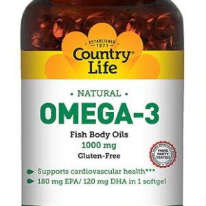 Country Life Natural Ômega 3 1000mg - 50 Cápsulas Gelatinosas | Saúde Cardiovascular e Cerebral