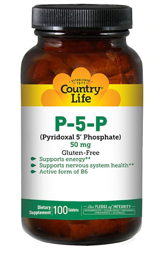 Country Life P-5-P Vitamina B6 Ativa 50mg - 100 Comprimidos