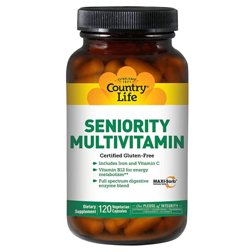 Country Life Seniority Multivitamínico Vegano - 120 Cápsulas