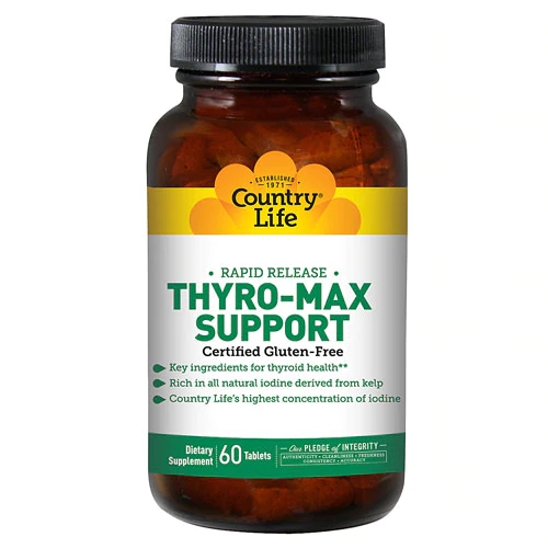 Country Life Thyro-Max Support - 60 Comprimidos: Otimize sua Saúde da Tireoide