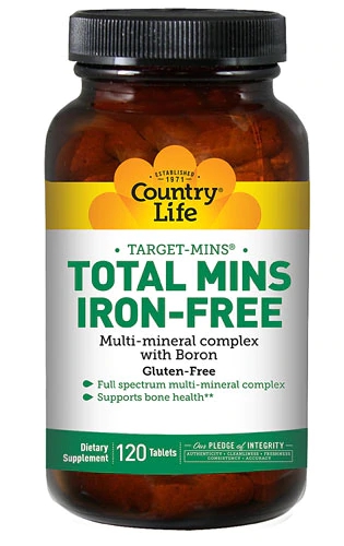 Country Life Total Mins Complexo Multimineral Sem Ferro 120 Comprimidos - Vitalidade Diária