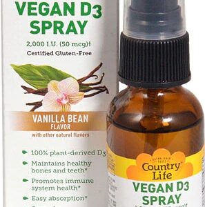 Country Life Vitamina D3 Spray Baunilha 150 Sprays - Essencial para Ossos e Imunidade