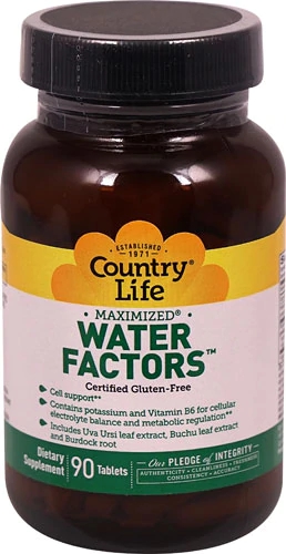 Country Life Water Factors 90 Tablets: Equilíbrio Hídrico e Bem-Estar