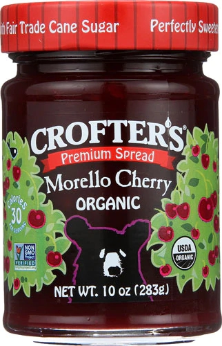 Geleia Orgânica de Cereja Morello Crofters 283g - Sabor Intenso e Natural