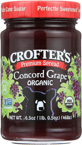 Geleia de Uva Concord Orgânica Premium Crofters - 468g