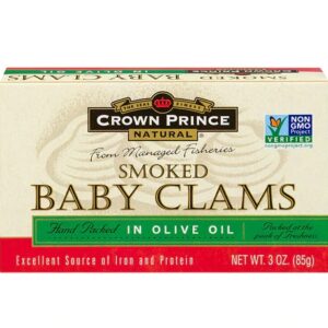 Comprar crown prince natural smoked baby clams in olive oil -- 3 oz preço no brasil food & beverages other seafood seafood suplementos em oferta suplemento importado loja 15 online promoção -