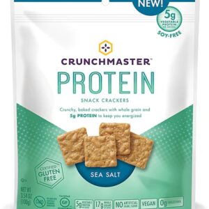 Comprar crunch master protein snack crackers gluten free sea salt -- 3. 54 oz preço no brasil crackers food & beverages grain crackers snacks suplementos em oferta suplemento importado loja 11 online promoção -