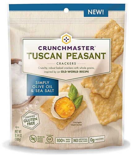 Biscoito Crocante Crunch Master Tipo Camponês Sem Glúten Azeite e Sal Marinho 100g