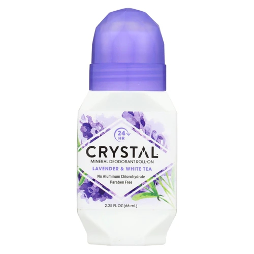 Crystal Mineral Deodorant Roll-On Lavender and White Tea -- 2.25 fl oz