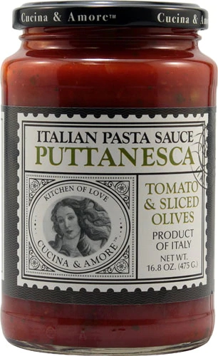 Molho de Tomate Puttanesca Cucina & Amore Sem Glúten com Azeitonas - 476g