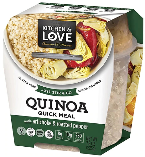 Refeição Rápida de Quinoa Sem Glúten Cucina & Amore Coração de Alcachofra e Pimentões Assados - 224g