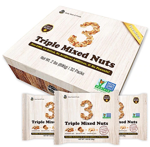Daily Nuts & Fruits Premium Mix de Castanhas e Frutas Secas - 32 Pacotes Individuais