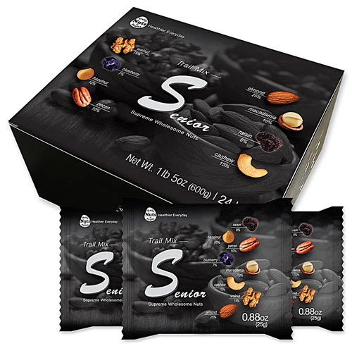 Mix de Nuts e Frutas Diário para Idosos - 6 Nuts, 2 Frutas - 24 Pacotes Individuais