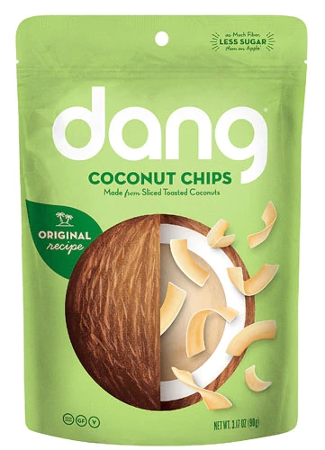 Chips de Coco Tostado Dang - Receita Original 90g - Sabor Tropical e Crocância Inigualável