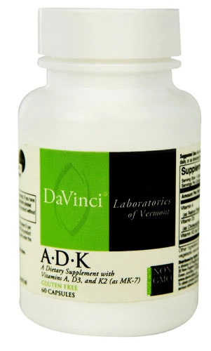 DaVinci Laboratories A-D-K 60 Cápsulas | Vitamina A, D3 e K2 Essenciais