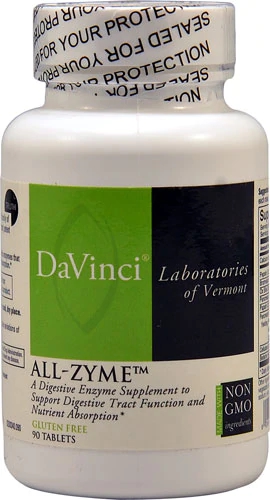 DaVinci Laboratories All-Zyme 90 Tablets: Suporte Digestivo Avançado