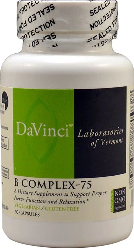DaVinci Laboratories B Complex-75 Suplemento Vitamínico, 60 Cápsulas
